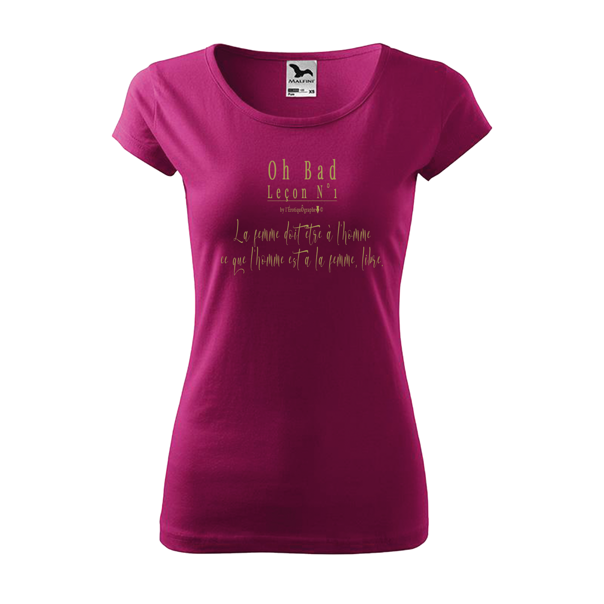 Tee-shirt femme L'ÉrotiquÔgraphe© Collection "Oh Bad" Leçon N°1